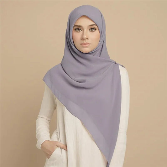 Elegance Redefined: Square Chiffon Hijabs