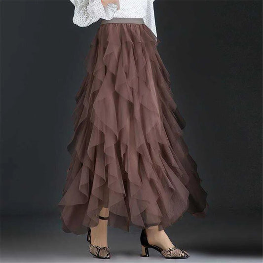 Ruffle in Style: Modest Long Skirt