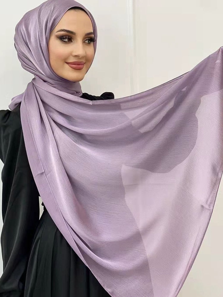 Premium Purple Silk Head Scarves for Your Selection