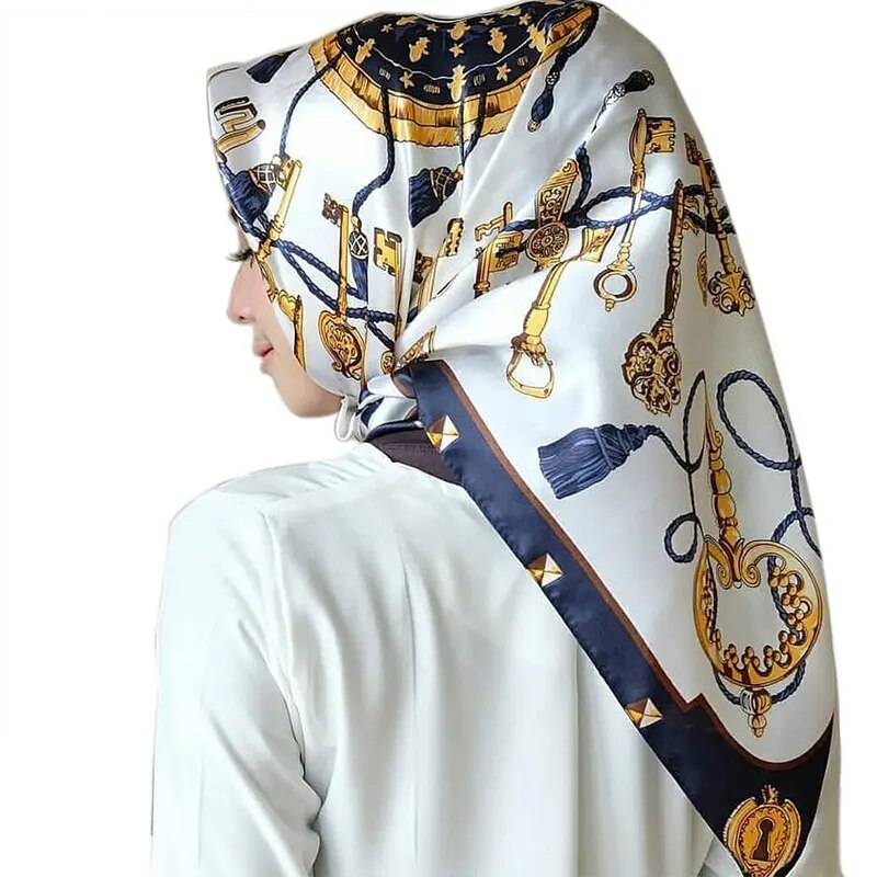 Modesty Meets Fashion: Printed Satin Headscarf