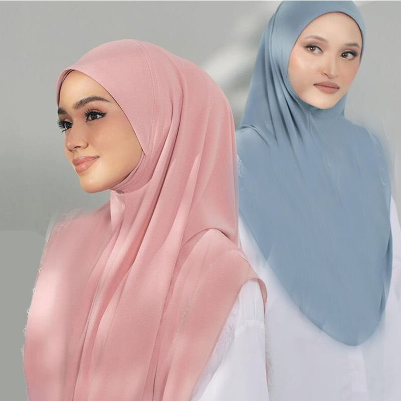 Two Models Radiating Confidence in the Premium Instant Hijab