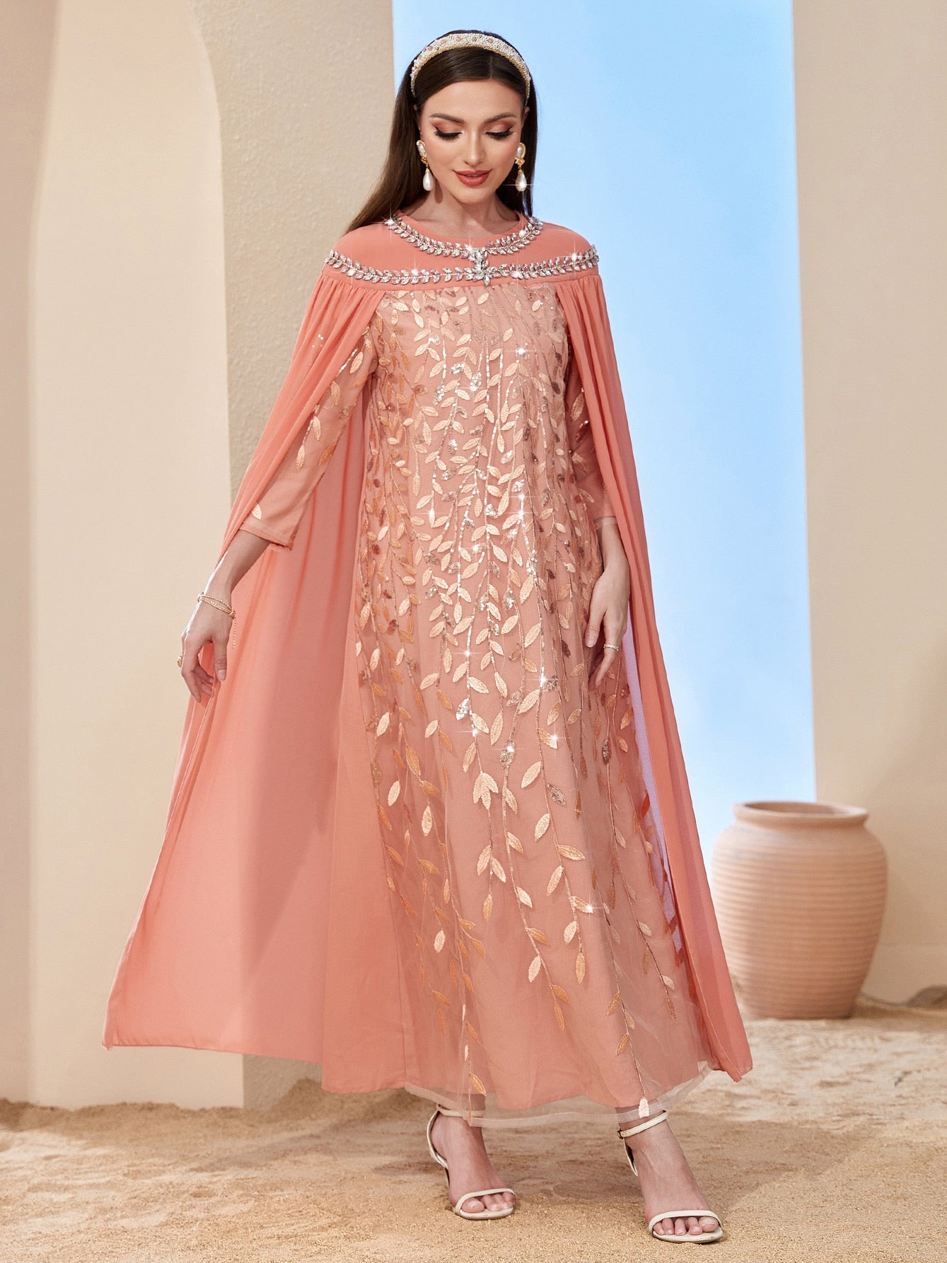 Solid Color Palette of the Luxurious Diamond Abayas Collection